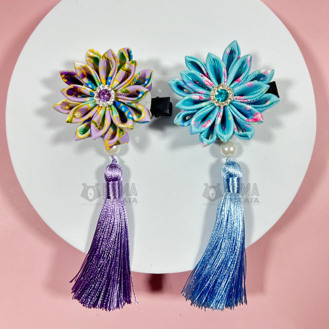 Hair clips - Kiku (Handmade)