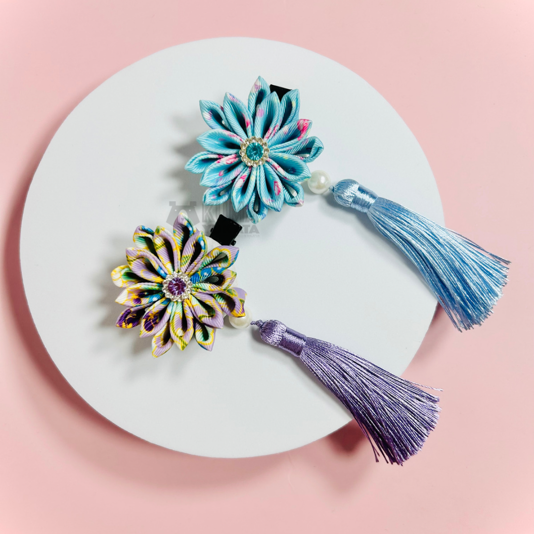Hair clips - Kiku (Handmade)