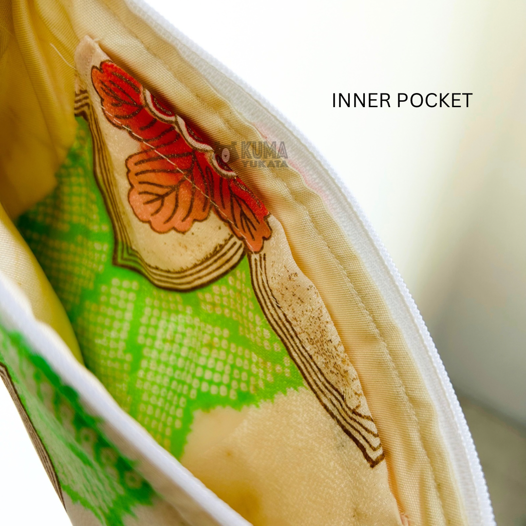 Wristlet - Vintage Kimono Pouch (Upcycle) #2