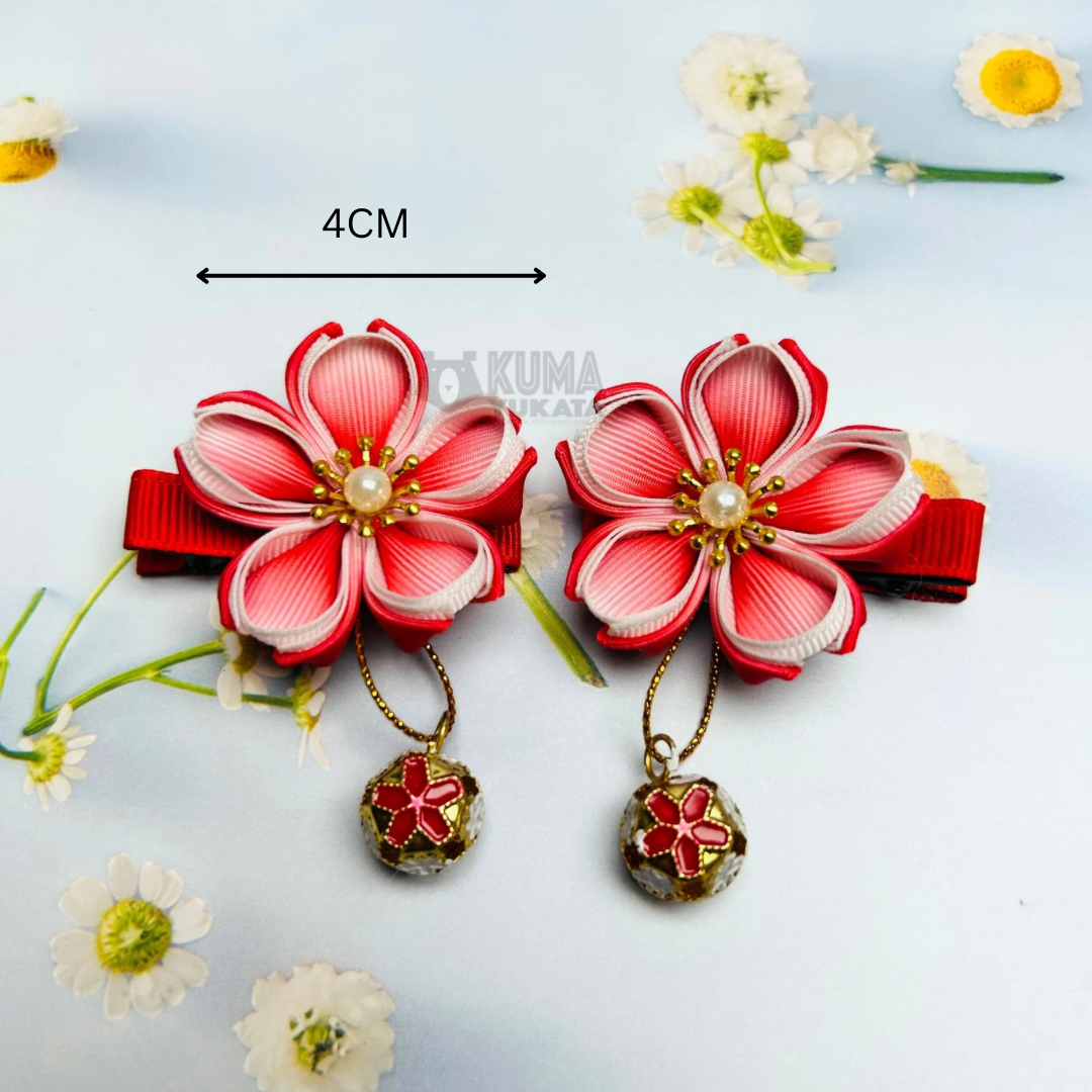 Hair clips - Sakura Pair (Handmade)