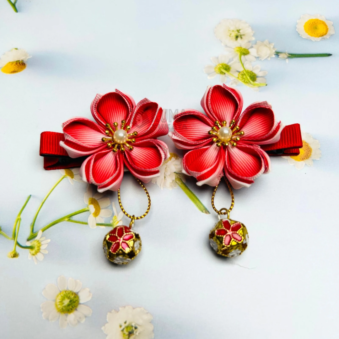 Hair clips - Sakura Pair (Handmade)