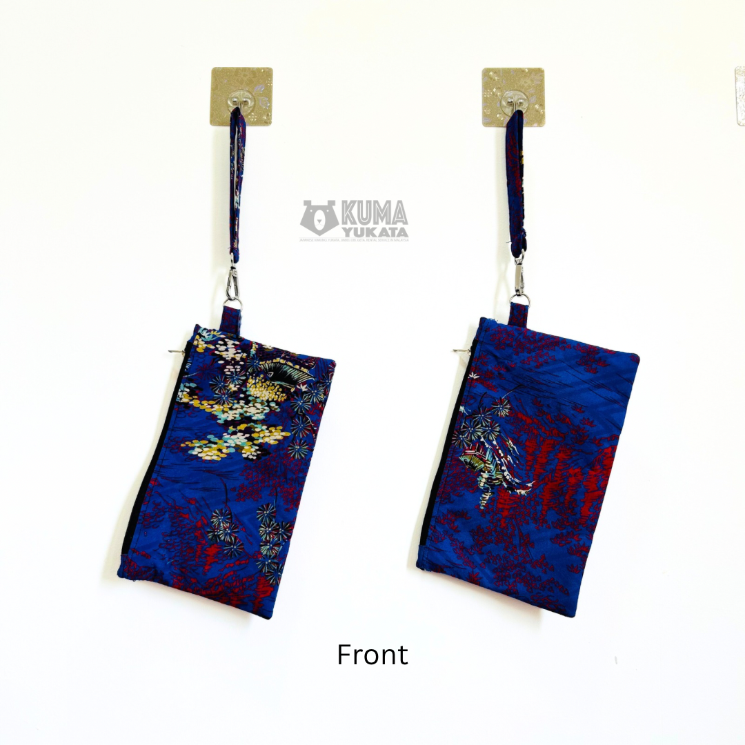 Wristlet - Vintage Kimono Pouch (Upcycle) #2