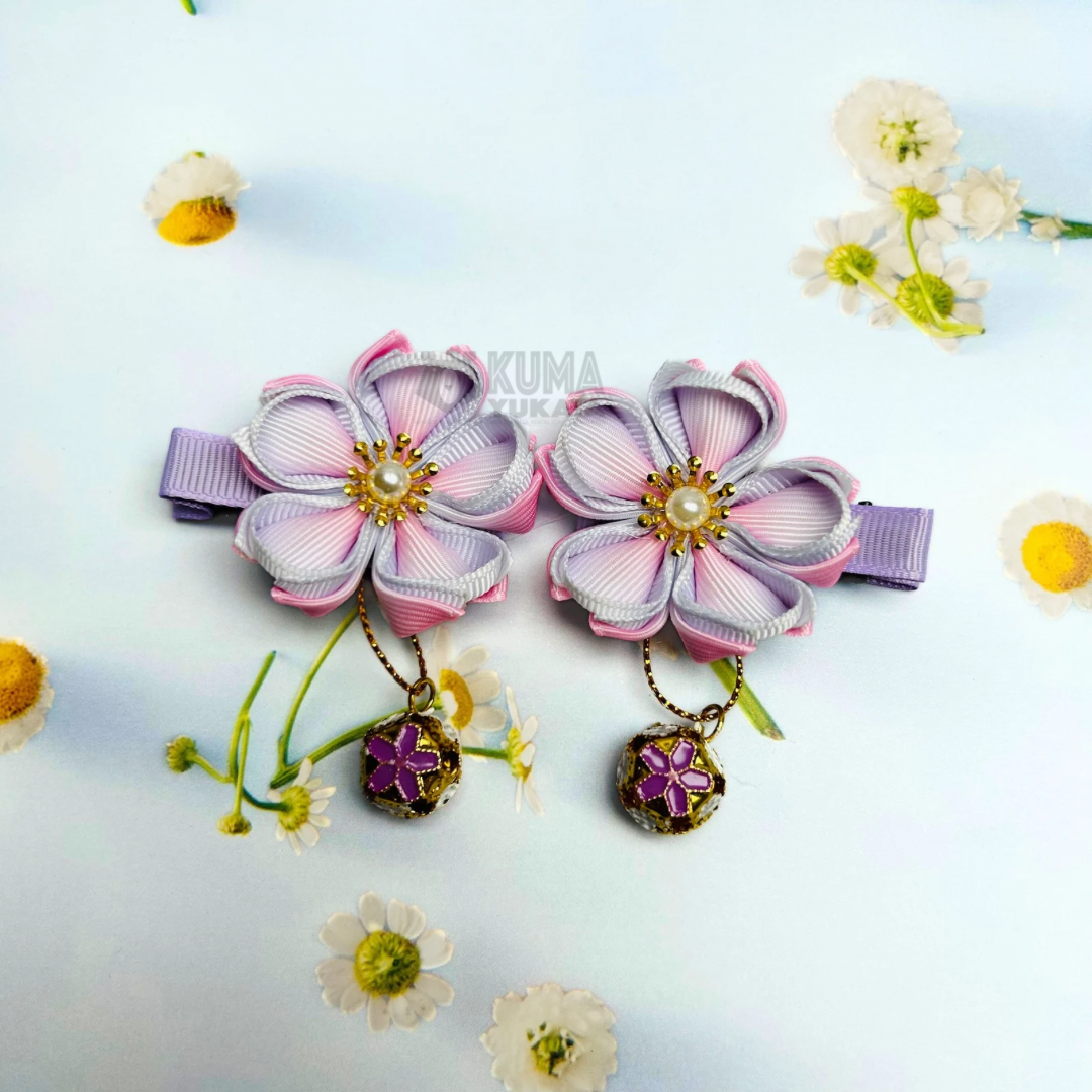 Hair clips - Sakura Pair (Handmade)