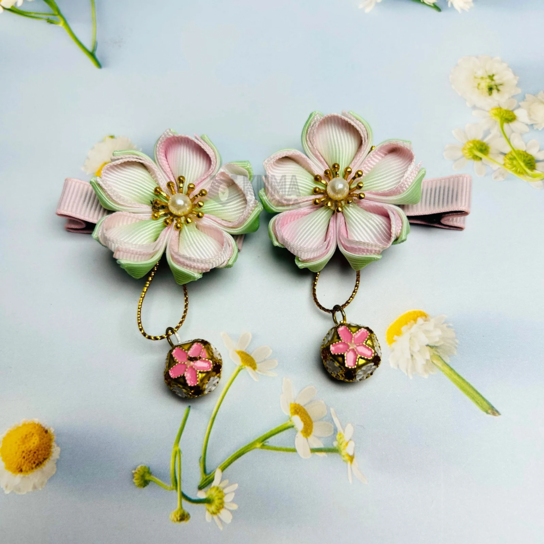 Hair clips - Sakura Pair (Handmade)