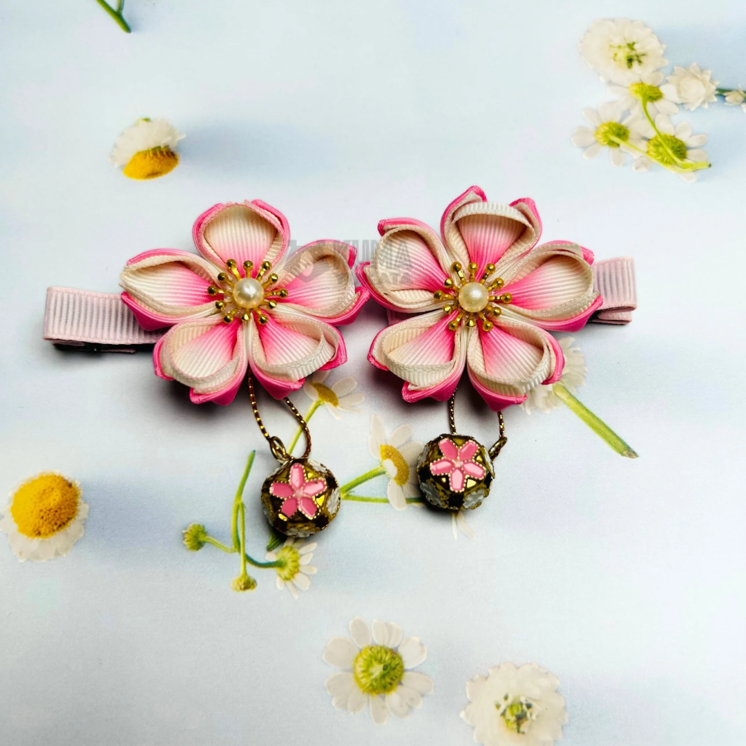 Hair clips - Sakura Pair (Handmade)