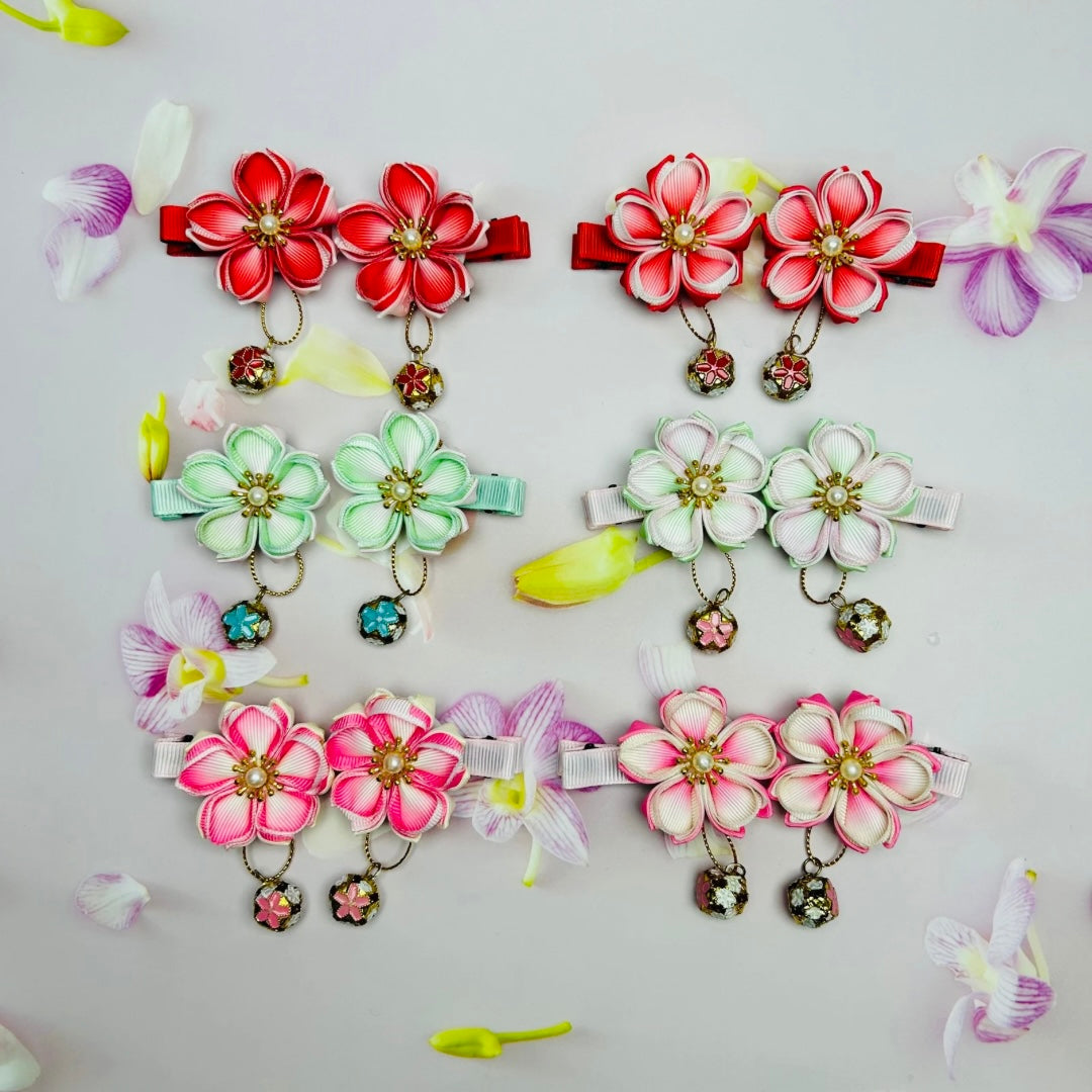 Hair clips - Sakura Pair (Handmade)