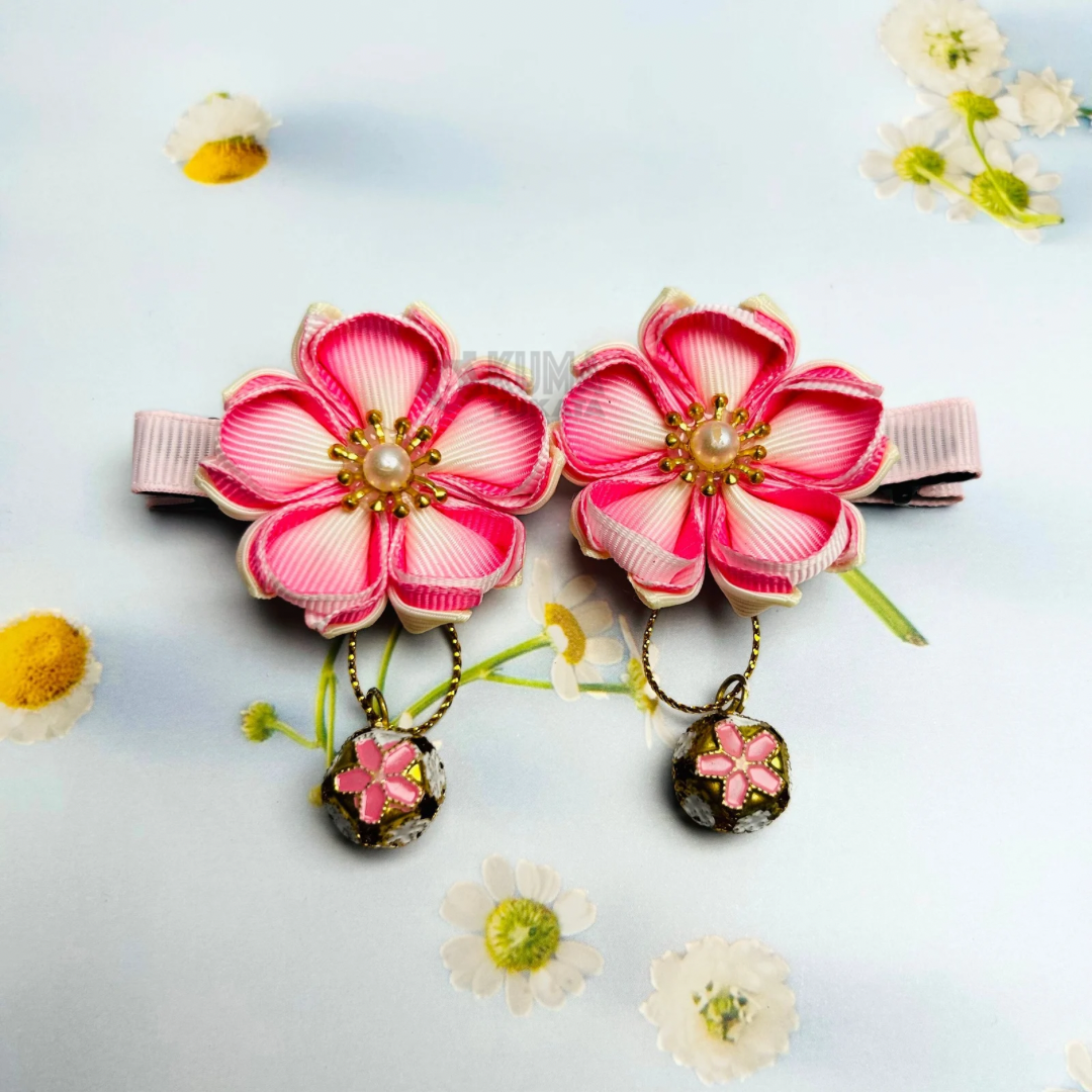 Hair clips - Sakura Pair (Handmade)