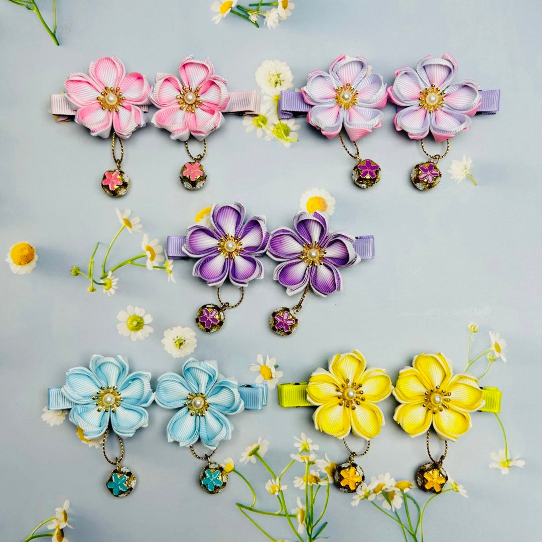 Hair clips - Sakura Pair (Handmade)