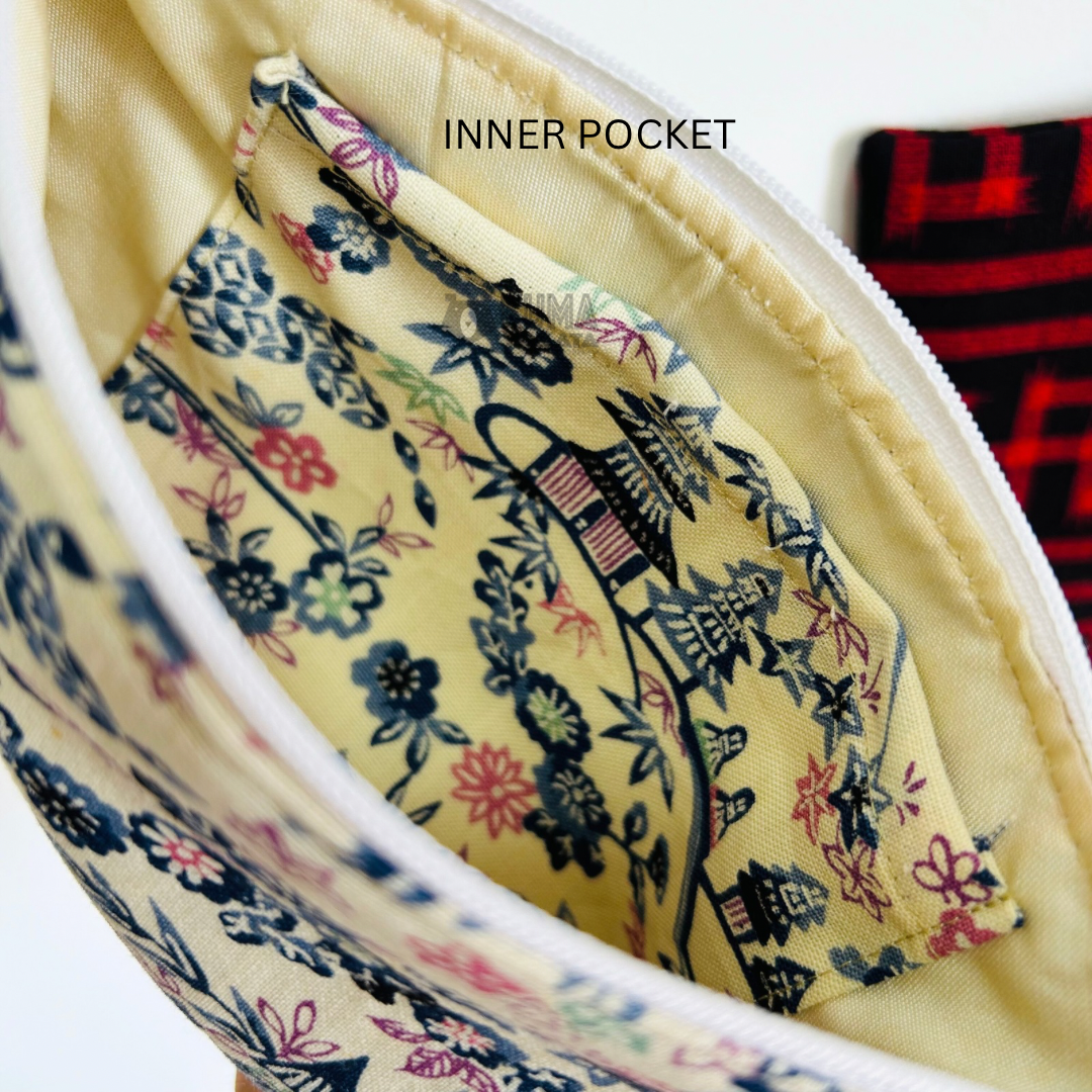 Wristlet - Vintage Kimono Pouch (Upcycle) #1