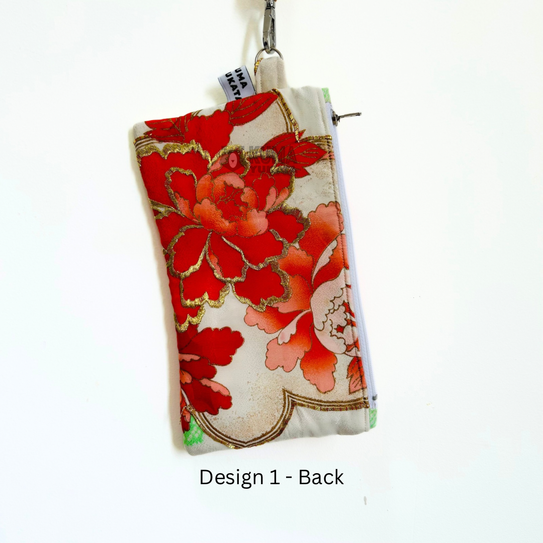 Wristlet - Vintage Kimono Pouch (Upcycle) #2