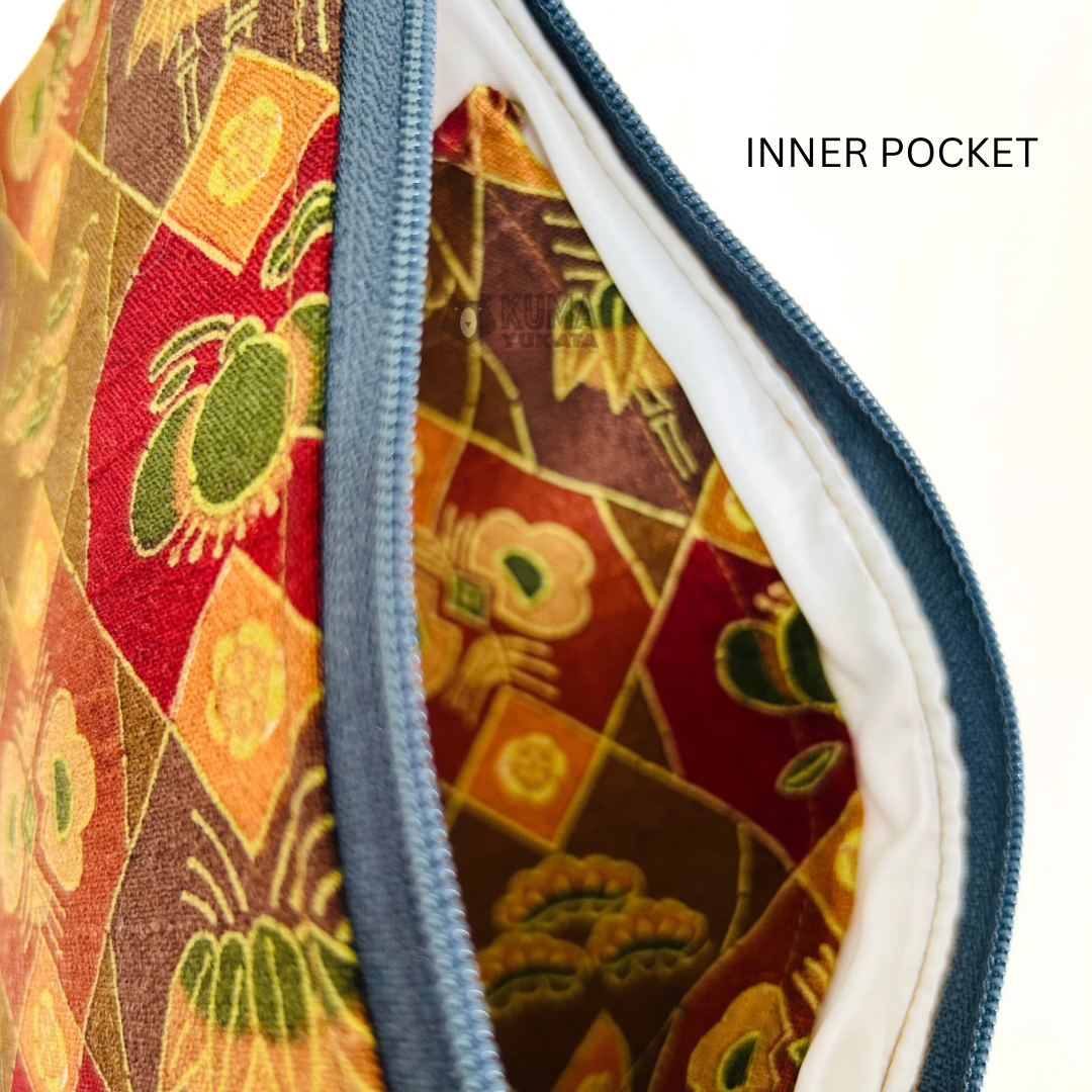 Wristlet - Vintage Kimono Pouch (Upcycle) #1