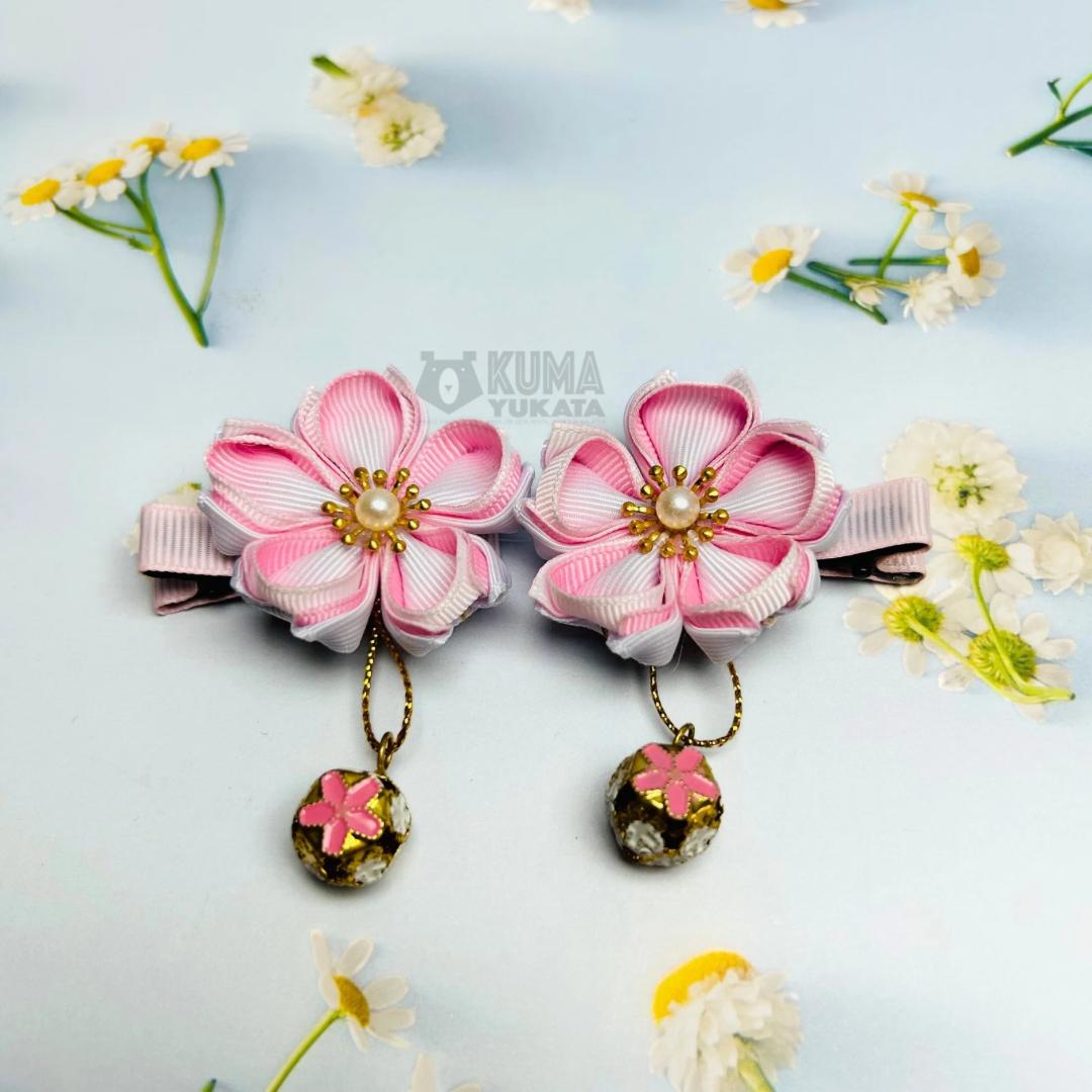 Hair clips - Sakura Pair (Handmade)