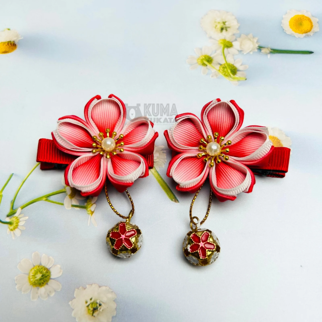 Hair clips - Sakura Pair (Handmade)